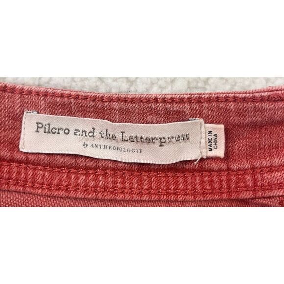 Pilcro and the Letterpress High Waist Denim Cuffed Boyfriend‎ Bermuda Shorts 32 - Picture 3 of 10